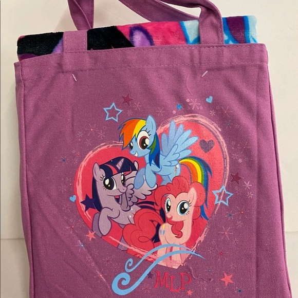 My little pony silk touch Throw and cavas tote set - Picture 2 of 3